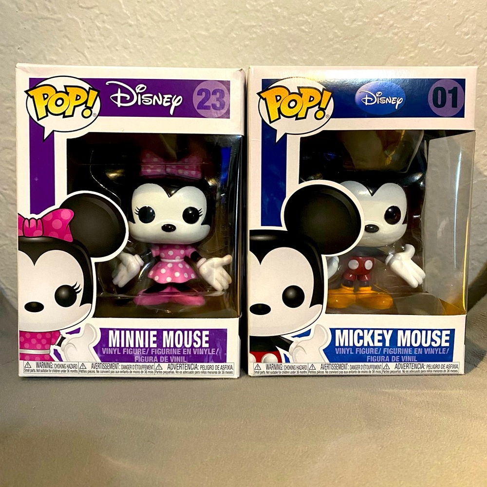 Funko Pop Disney Mickey Mouse 01 & Minnie Mouse 23